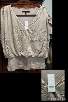 NEW WHITE HOUSE BLK MARKET Gold top Women's - S