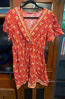 RED BOHO DRESS  Women's - M