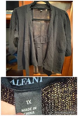 ALFANI BLK KNIT  Women's - XL