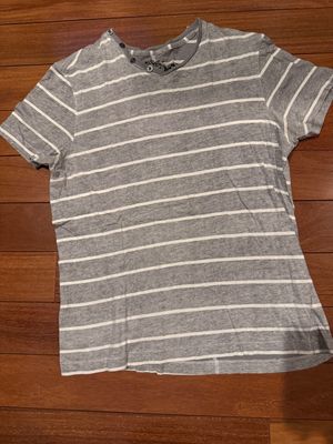 Helix grey striped ss top  Men's - XL