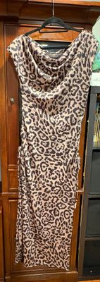 NEW! Leopard print summer dress Rouged sided Women's - L