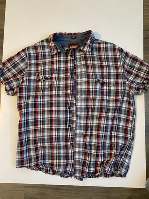 Alesbury plaid button down short sleeve shirt  Men's - L