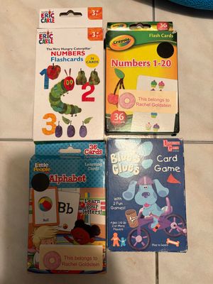 Lot of four sets of flash cards