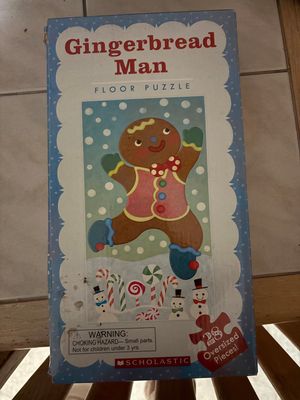 Gingerbread man floor puzzle