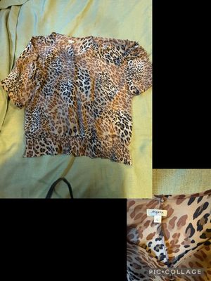 Agora leopard print top  Women's - L