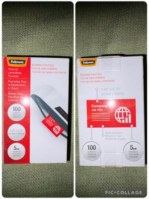 New business card size laminating sheets Originally $20