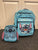 Disney Large Stitch Laptop Backpack and lunch box. Bottom shows wear.