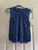 Wonderly blue floral sleeveless top petite large  Women's - L