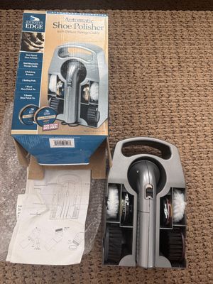 Brand new shoe polisher set with shoe polish inclu Still fresh and ready to be used double checked