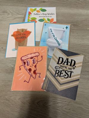 NEW Set of 5 fathers day cards One grandpa others for dad, one from both