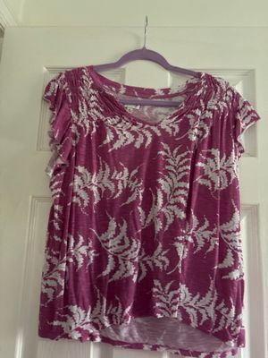 Wonderly pink floral top petite large  Women's - L