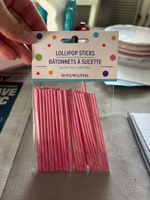 50 piece pink lollipop sticks