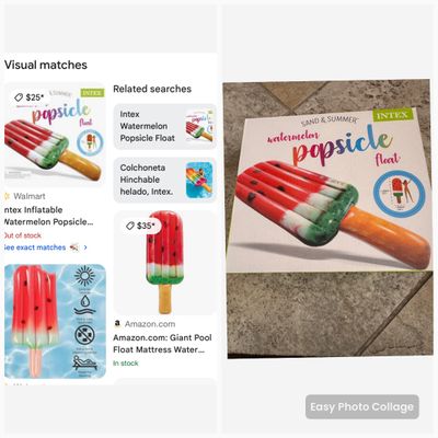 Brand new intex watermelon popsicle float 72 x 26" Huge fits a person retail 25-35$