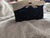 Small brown wicker basket with cream liner Liner is removable, great for storing little things