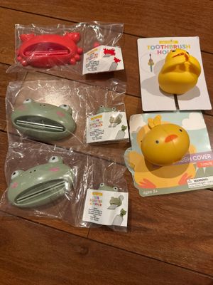 Brand new five items, toothbrush squeezers And cover and holder