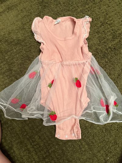 SHEIN Short sleeve sheer skirt onesie 12-18 Months