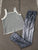 Pixielane ombre leggings and striped Cat & Jack ta  10-12
