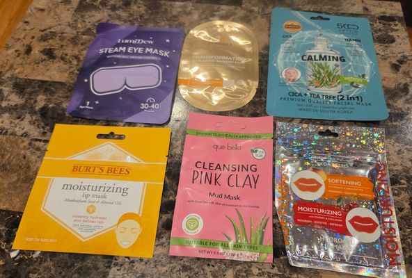 Lot of brand new masks Eye, lip, face