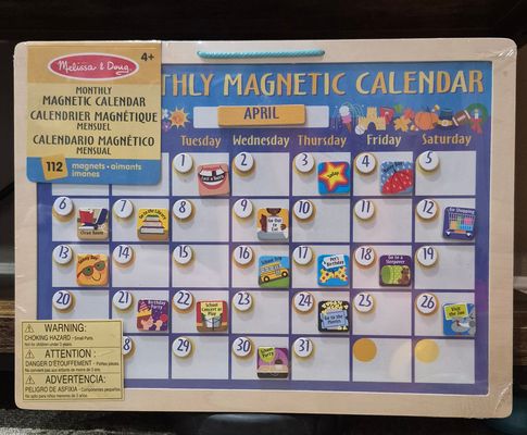Melissa & Doug Magnetic Hanging Calendar Brand New