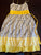 Grey and yellow dress with tie back  Women's - S