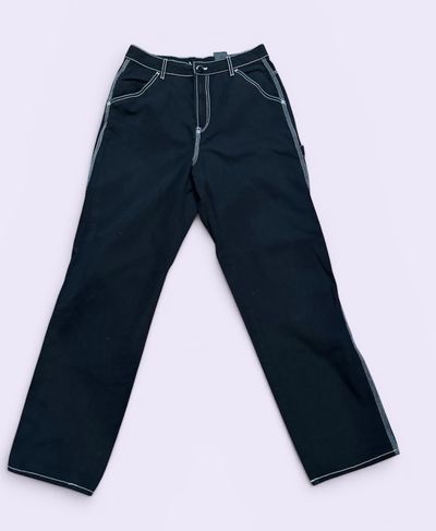 Divided H & M Black with white stitching pants Women's 6