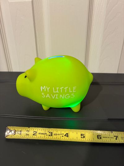 NEW-unknown Light up piggy bank, my little savings bank