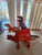 3 big size dinasor orange Edaphosaurus , a brown Spinosaurus, and Ankylosaurus