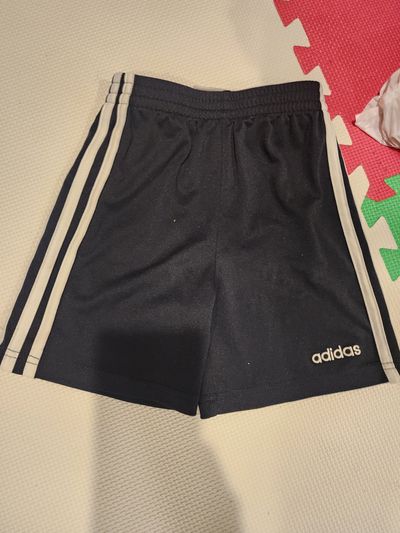 Addidas short black athletic shorts with white stripes Adidas 3T