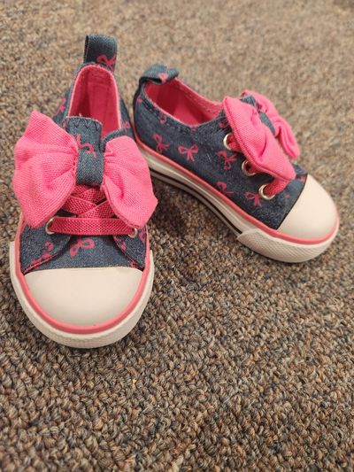 Koala kids Denim blue and pink shoes barely worn 3 (Infant Shoe)