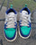 Green and blue Air Jordan sneakers  2 (Big Kid)