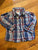 Levis Blue and red plaid button down shirt 12 Months