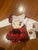 My first Christmas onesie outfit with legwarmers  0-3 Months