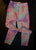Multi colored heart patterned leggings Size 9