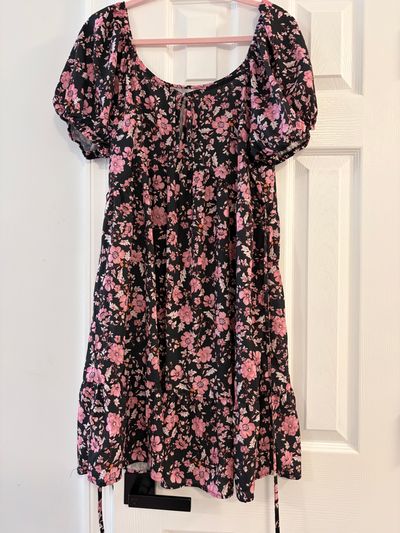 Unknown Black floral dress Women's - XL