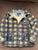 7 for all mankind plaid fleece Sherpa lined shacket 2T