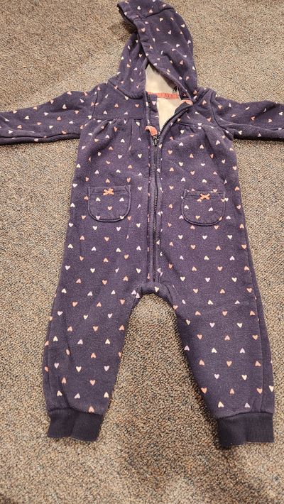 Carter's Warm, zipper, footless outfit 9 Months