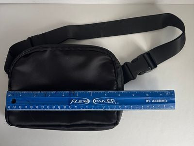 Amazon NEW double zip black Fanny pack