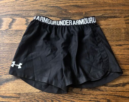 Under Armour, black shorts  6T/6