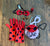 Miraculous ladybug Mask, bag, gloves, earrings, figure