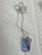 Brand New Handmade Dog Tag Paw Print heart necklac Purple