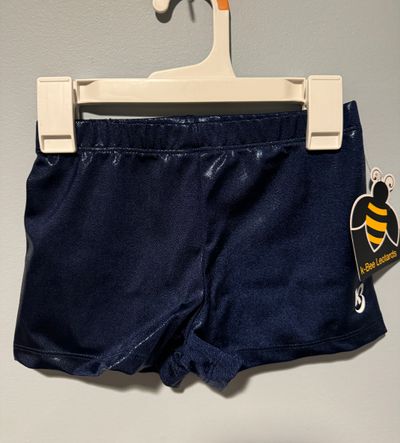 k-Bee Leotards retail $26 NEW these run super small navy blue sparkly shorts Women's - L