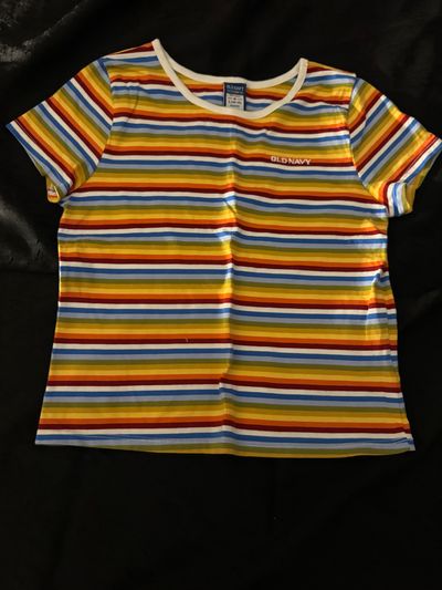 Old Navy Multi Striped SS Shirt 10-12