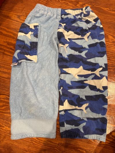 Paradise Terry cloth swim towel shark pants size XXS/ 6T 6T/6