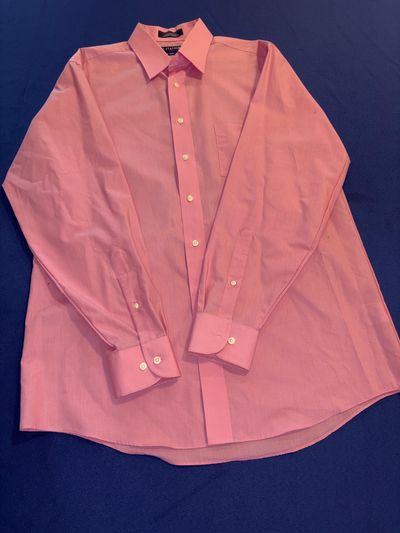 Stratford long sleeve dress shirt Pink regular fit 16 neck 34/35 sleeve Men's - L