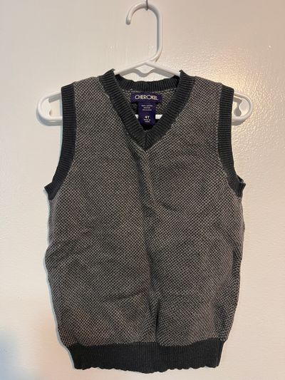Cherokee Grey Sweater Vest 4T