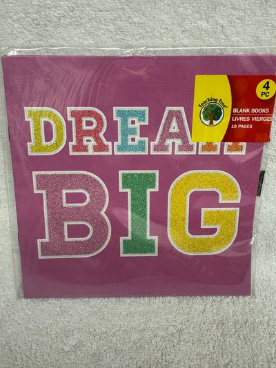 4 Brand New Blank Writing Books 4Brand New Blank Writing Books, says dream big on all 4