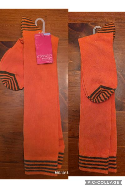 Xhilaration NWT One size Knee high orange socks
