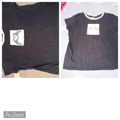 Old navy Black short sleeve love shirt 10-12