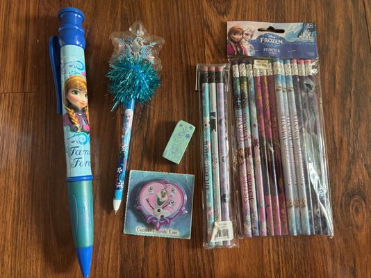 Frozen Pens, pencils, erasers