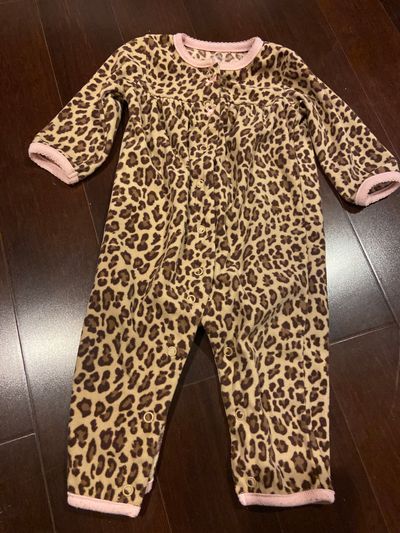 Carters 6 month leopard print warm button up 6 Months